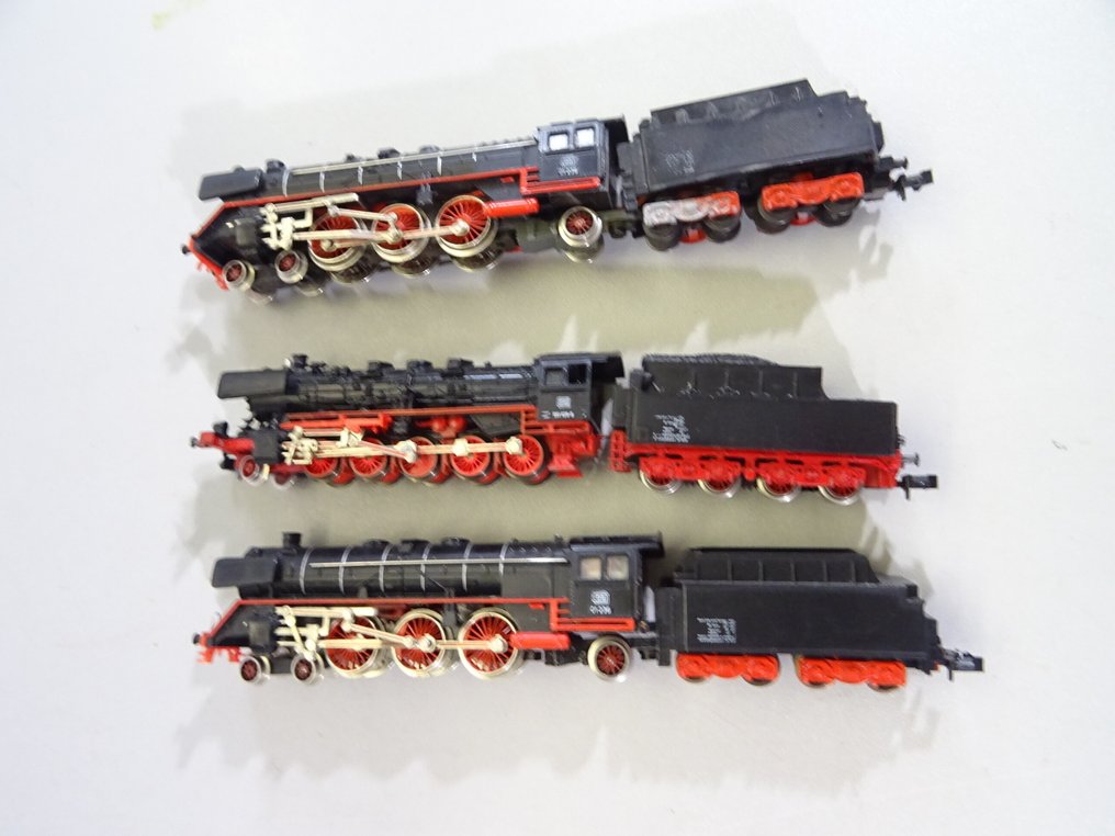 Fleischmann, Trix H0 - Locomotiva a vapor com vagão de carvão (3) - Conjunto de 3 Lok Bastler #1.0