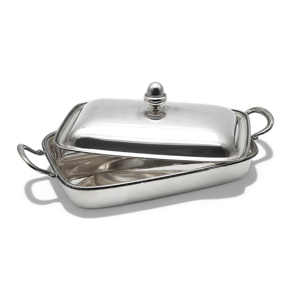 罐 - 带盖的烤盘，型号“Acorn”——英国风格系列，1970年代 - 银镀 #2.1