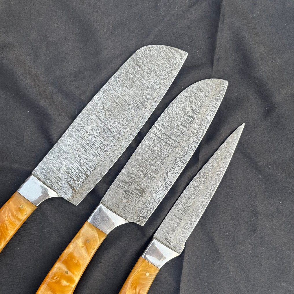 Bordknive sæt (3) - Stål, Harpiks - Bordkniv sæt #2.1