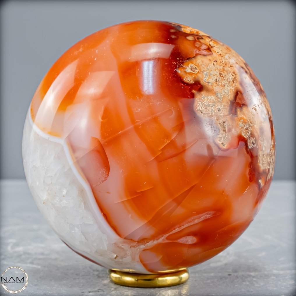 令人惊叹的珊瑚玉球 一场能量与色彩的烟火- 733.95 g #4.3