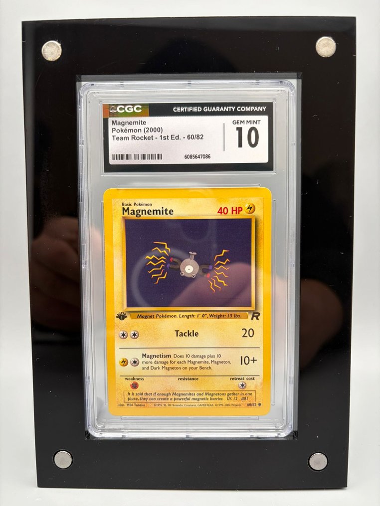 Pokémon Graded card - Magnemite 初版 - CGC 10 - WOTC - Team Rocket #1.0