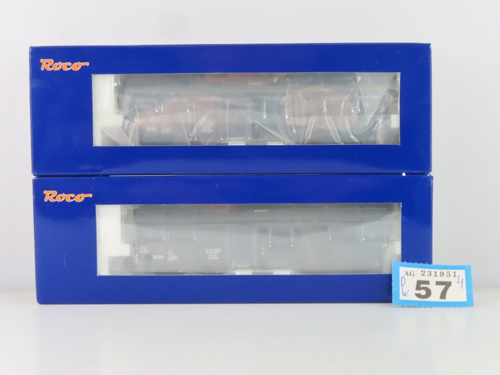 Roco H0 - Uit set 66058 - Τρένο μοντελισμού μεταφοράς εμπορευμάτων (2) - Τετραξονικά φορτηγά για τη μεταφορά απορριμμάτων - NS, VAM #1.0