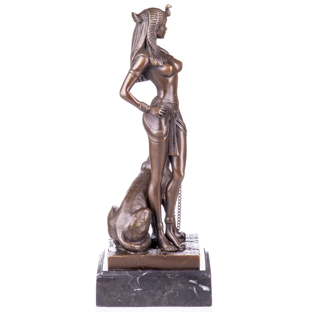 玩具人偶 - Bronze Cleopatra 27 CM - 黄铜色, 大理石 #3.2