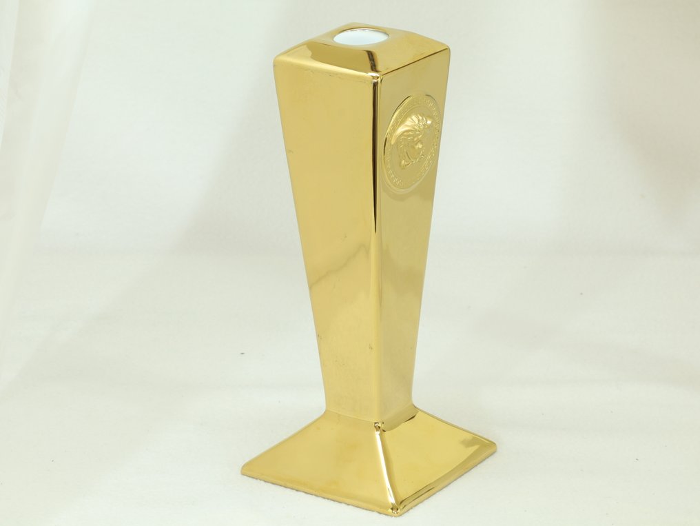 Rosenthal, Studio line - Versace - Candlestick Vanity Medusa - Golden porcelain #1.0