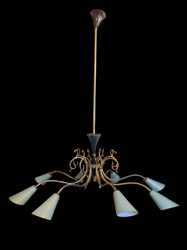 Kroonluchter - Messing, Glas #2.1