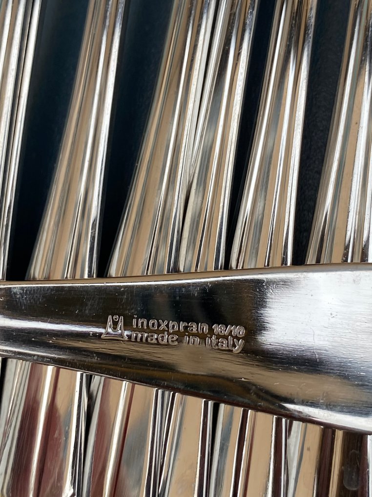 Inoxpran - Ménagère pour 12 personnes (39) - Acier, Plaqué or #2.1