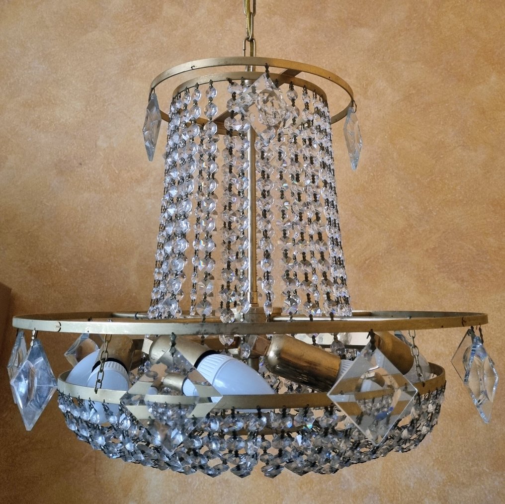 Kronleuchter - Messing, Kristall #1.0