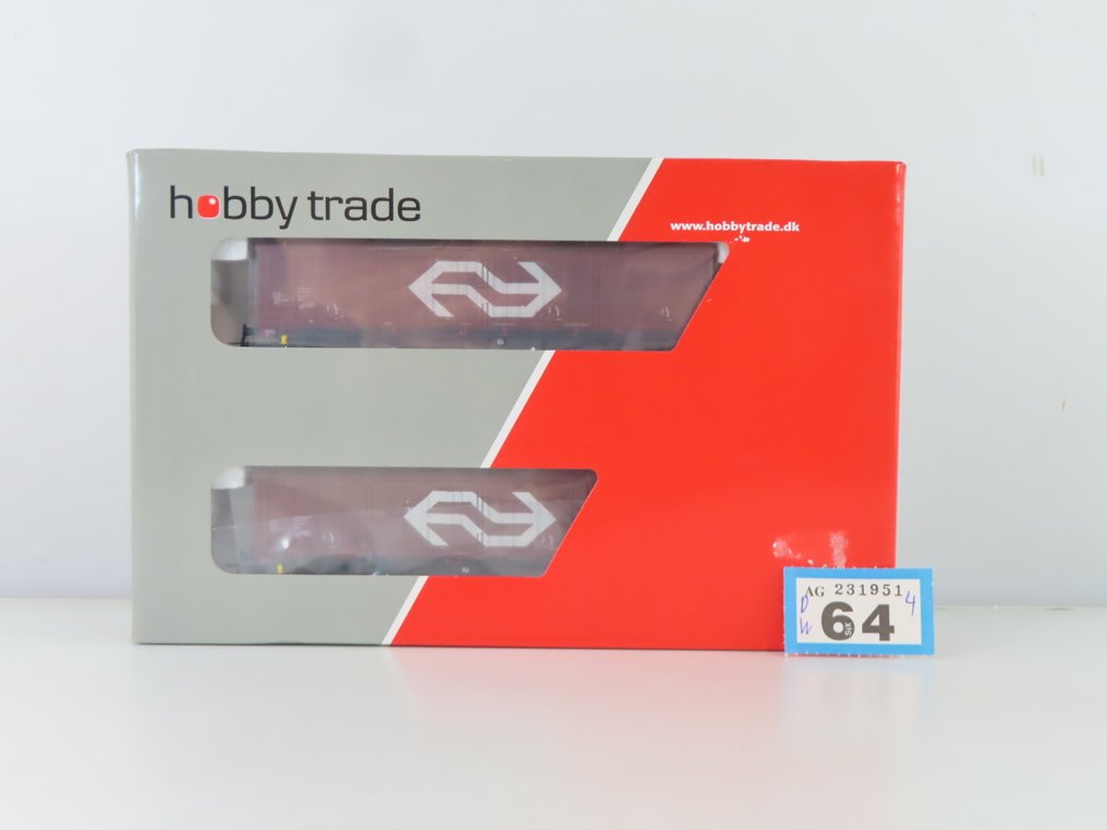 Hobby Trade H0 - 33301 - Model train freight wagon set (1) - 2 two-axle sliding wall wagons type hbis - NS #1.0