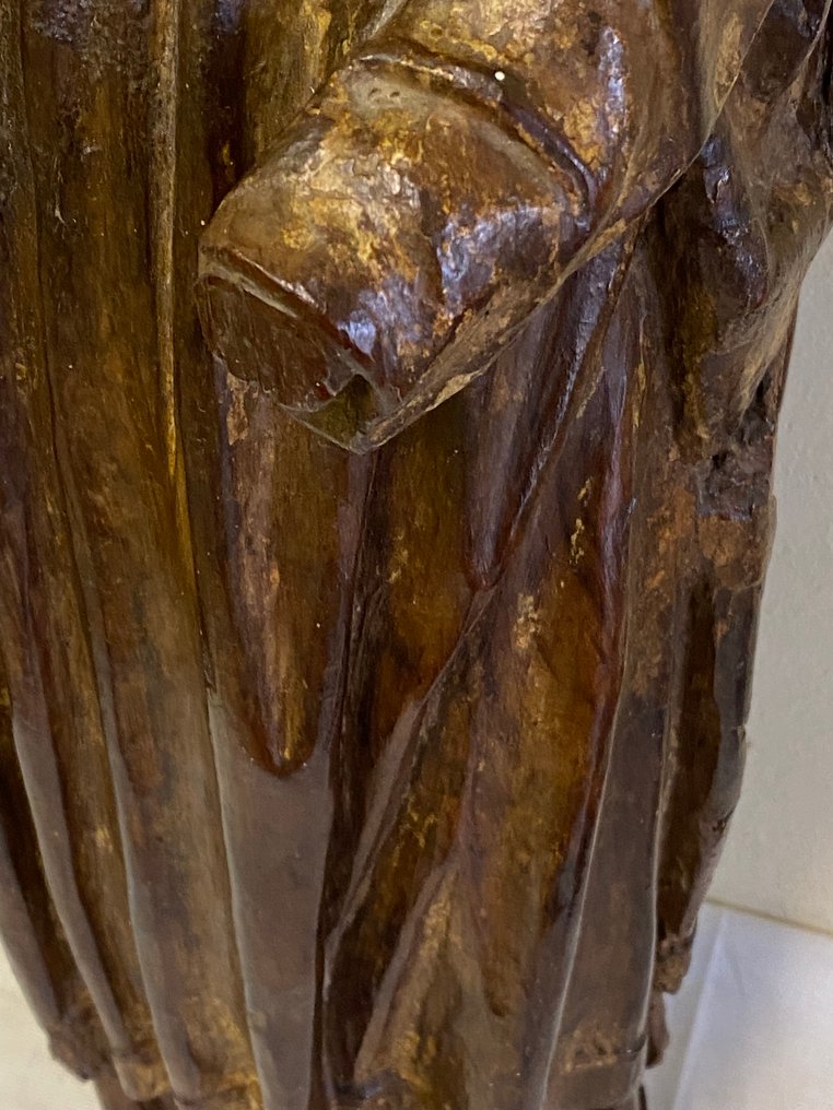 Sculpture, Bisschop - 60 cm - Bois polychrome #2.1