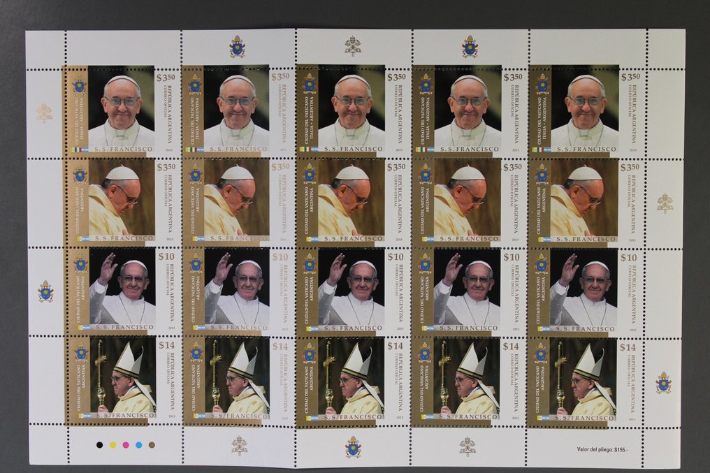 阿根廷  - 阿根廷110枚邮票块，其中22枚为5枚一组，具有较高的目录价值。 #1.0