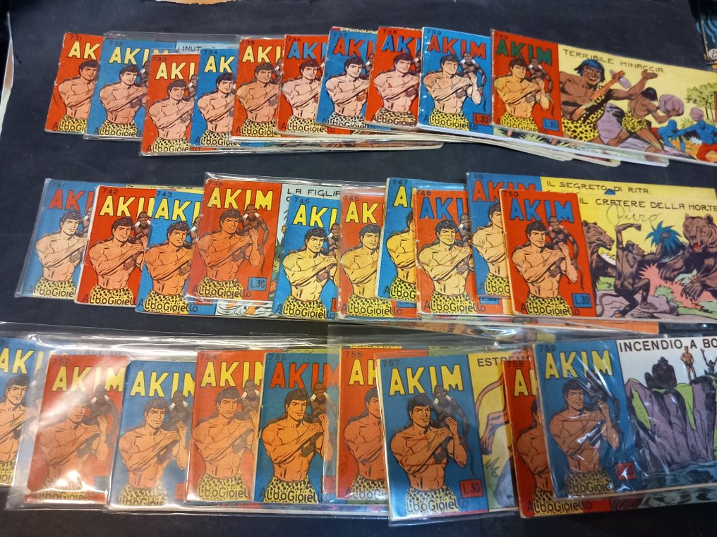 Akim - Sequenza completa dalla nn. 701 alla 795( ultimo numero)  strisce originali di akim - 95 Comic - First edition - 1965/1967 #4.3