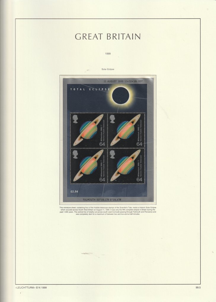Μεγάλη Βρετανία  - Ηνωμένο Βασίλειο 1999 έως 2001, ακέραια, αχρησιμοποίητα, χωρίς περιφερειακές εκδόσεις #4.3