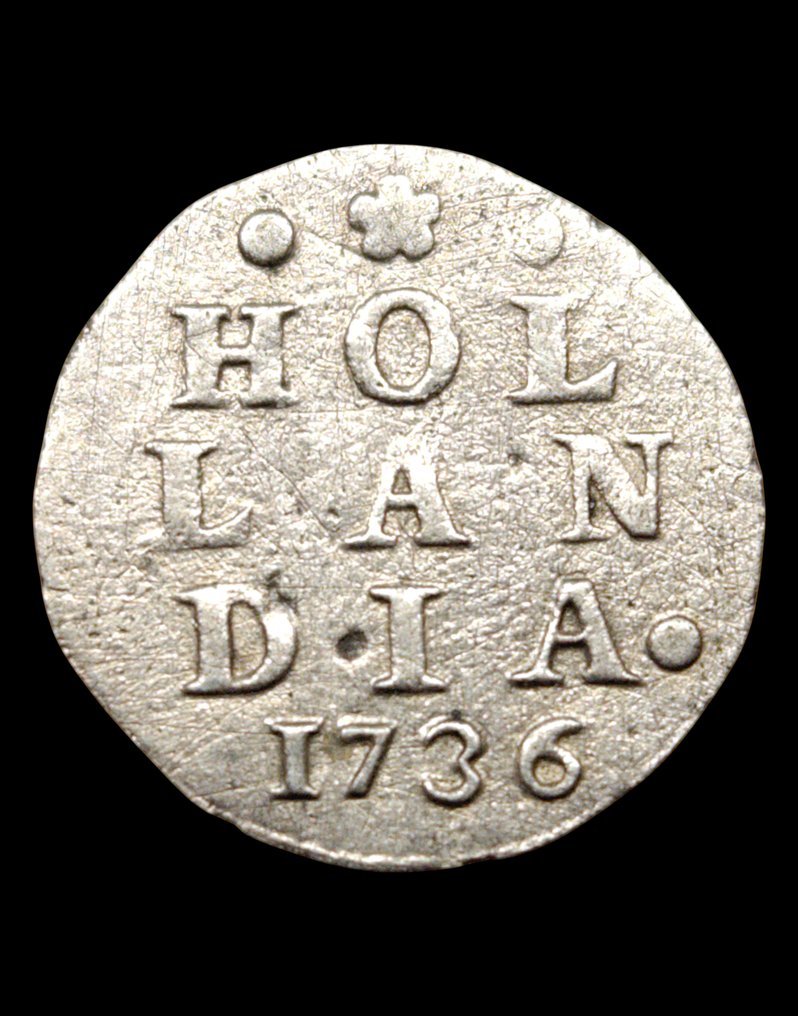 Netherlands. 2 Stuivers "Double Wapenstuiver" 1732, 1736 Province of Holland  (No reserve price) #4.3