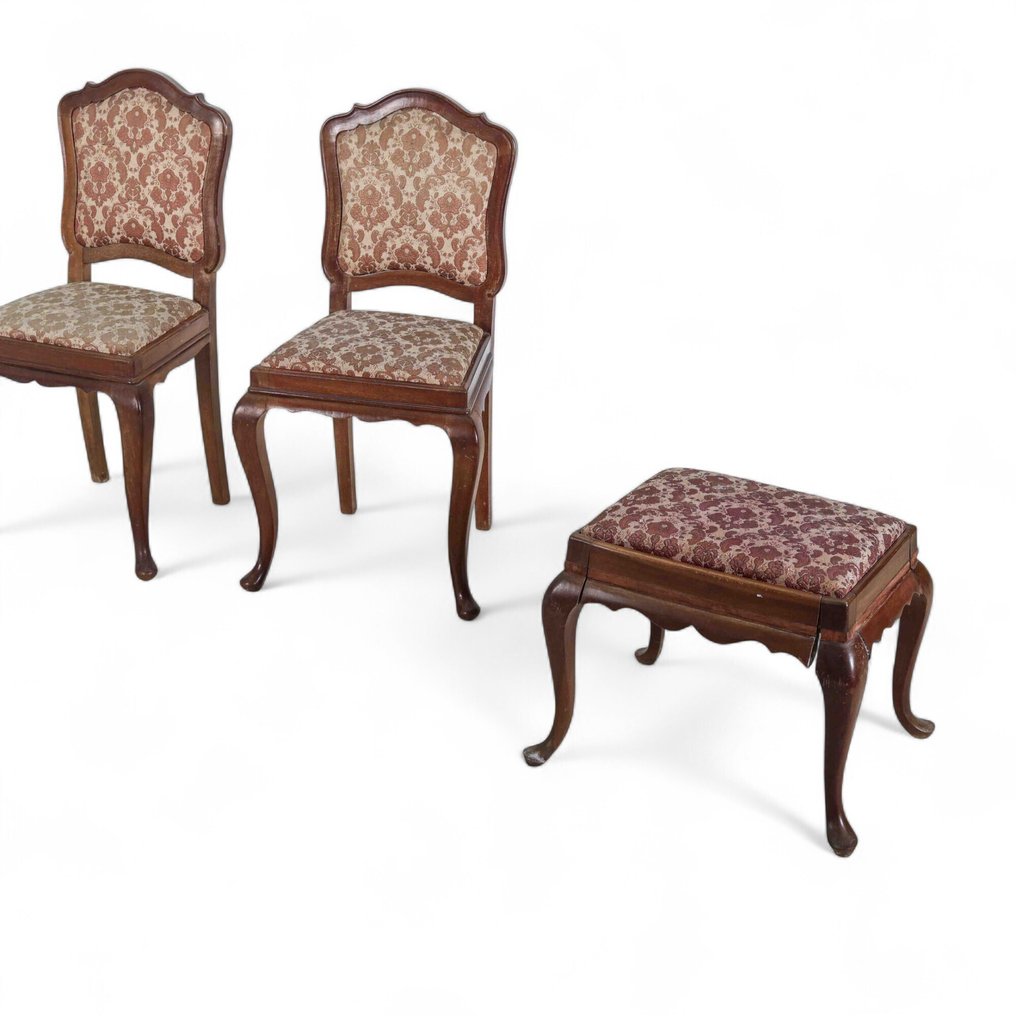 Krzesło (3) - Orzech - Taboret w stylu D. José. #1.0