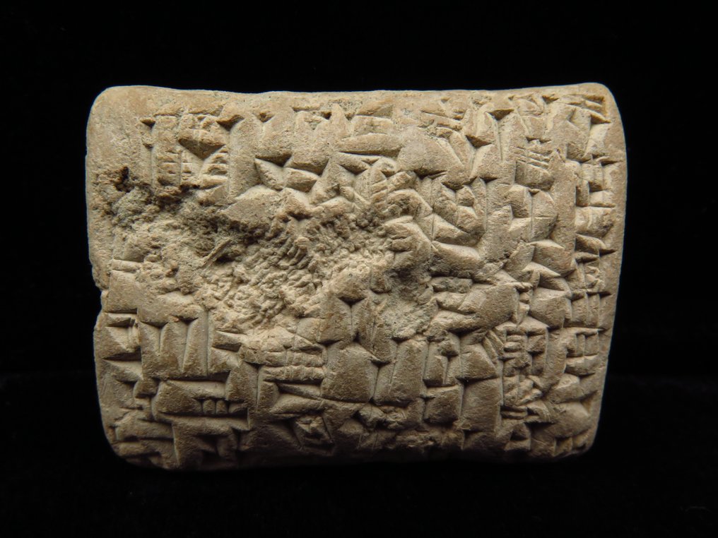 Mesopotâmico Clay Tábua com inscrições cuneiformes - 5 cm (Sem preço de reserva) #1.0