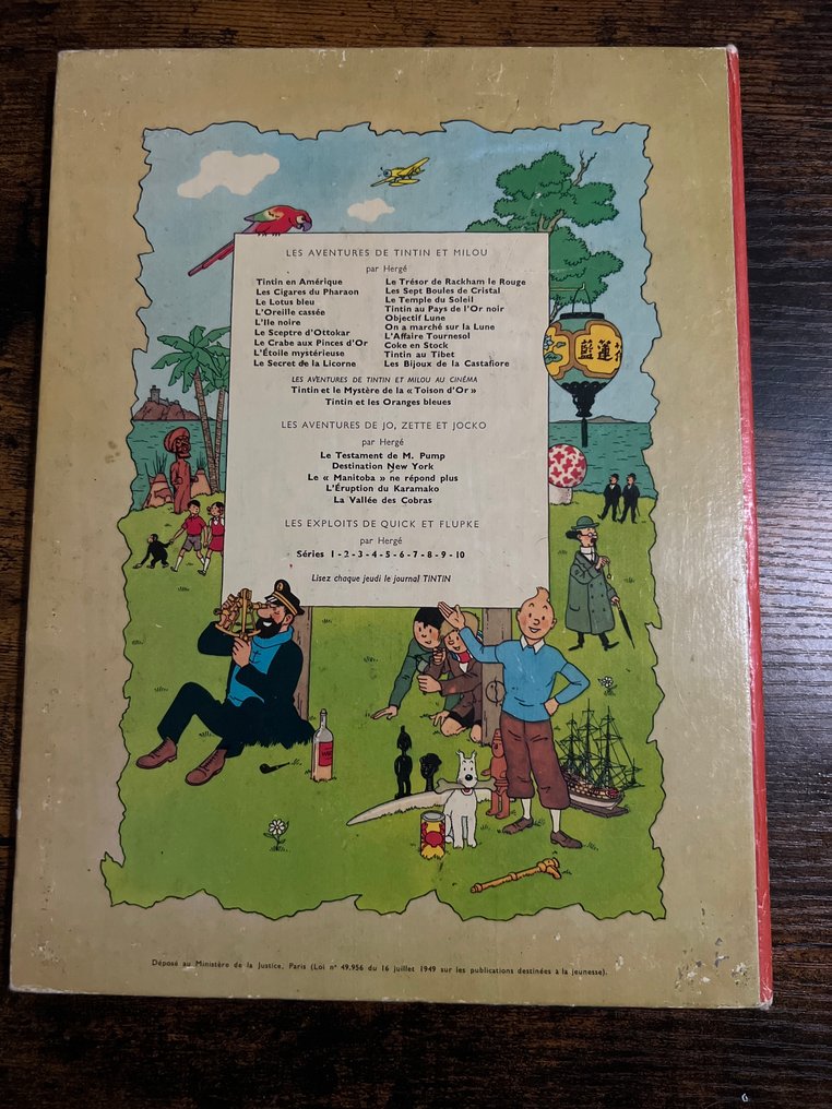 Tintin T7 - L'île noire (B36) - Version Bob de Moor - C - 1 Album - Erstausgabe - 1966 #2.1