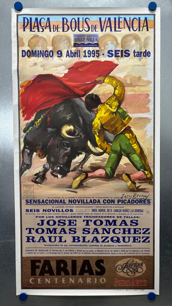 Cros Estrems - Plaza Toros de Valencia, Spain, Jose Tomas, Litho. - 1995 - 1990s #1.0