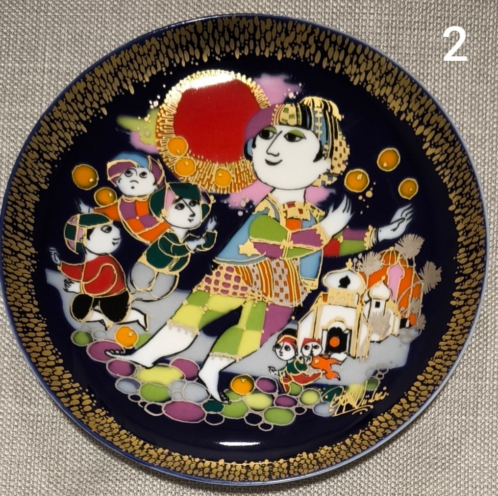 Rosenthal - Διακοσμητικό πιάτο τοίχου (12) - Πορσελάνη - Ολοκληρωμένο σετ 12 συλλεκτικών πιάτων Rosenthal – «Αλαντίν και το μαγικό λυχνάρι» #3.2