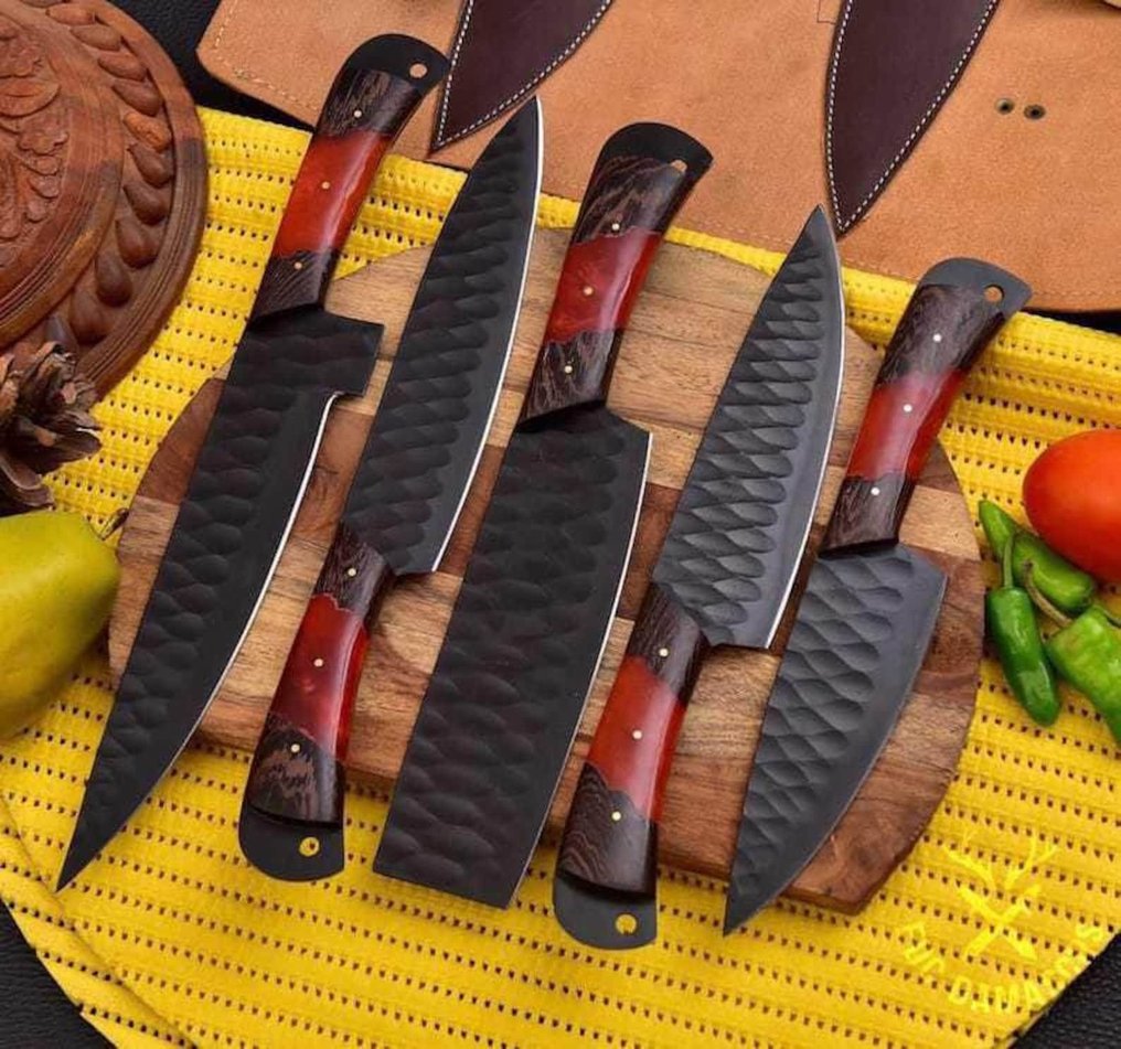 厨刀 - Kitchen knife set -  厨师刀 - 蔷薇木, 甜 - 北美 - 烧烤厨师套装，厨师刀 #2.1