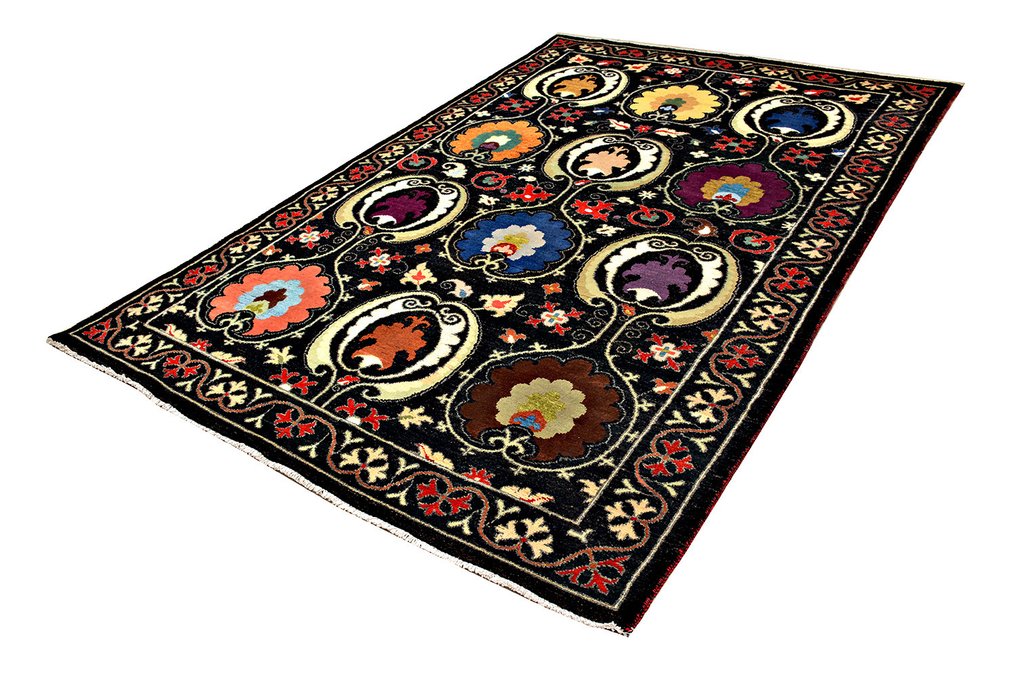 Afghan, Ziegler Kazak, 手工结织苏扎尼设计师地毯，独特，高品质，天然羊毛 - 地毯 - 280 cm - 180 cm - 手工传统地毯 #1.0