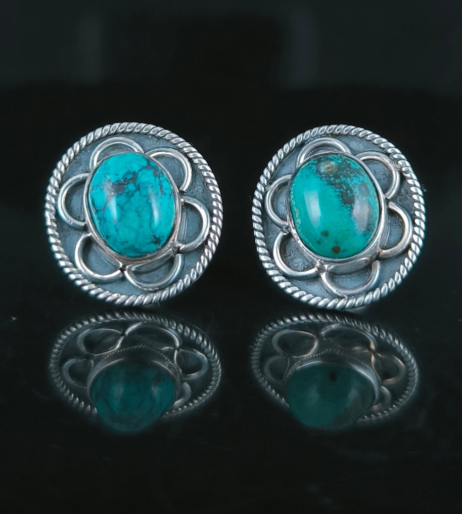Türkis - Silber - Ohrringe - Sterlingsilber #1.0