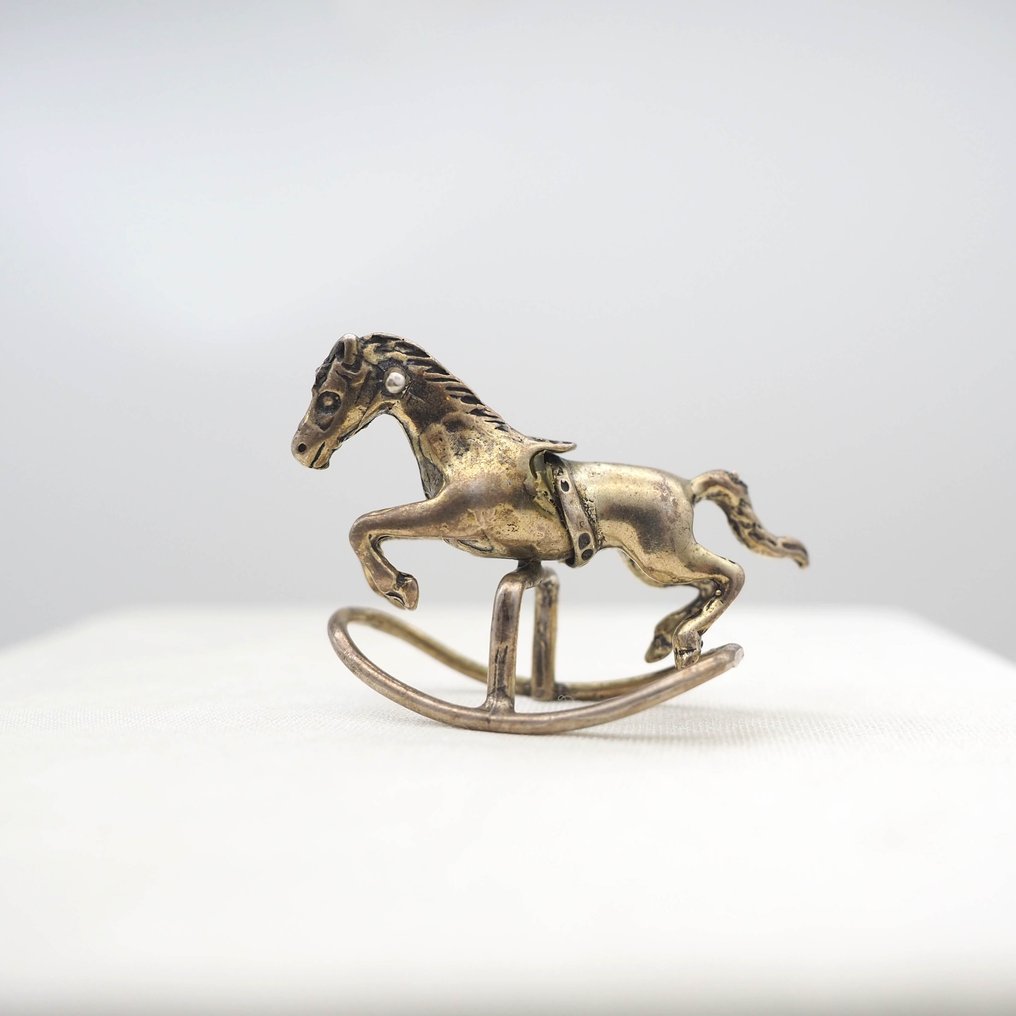 Miniatyrfigur - Cavallo a dondolo - .800 sølv #3.2