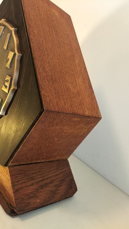 Ρολόι σχολής Άμστερνταμ -  Αρ Ντεκό eiken-coromandelhout-messing - 1920-1930 #4.3