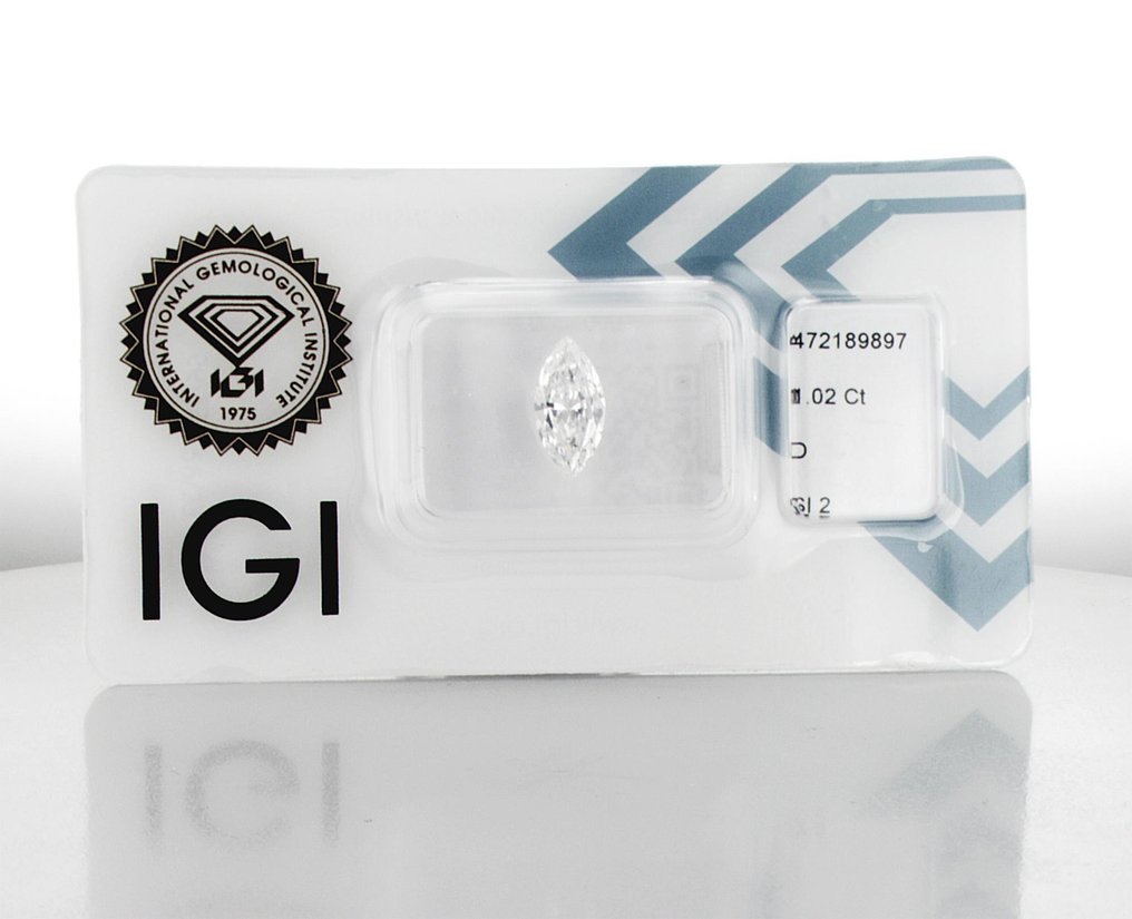 1 pcs Διαμάντι  (Φυσικό)  - 1.02 ct - Μαρκησία - D (άχρωμο) - SI2 - International Gemological Institute (IGI) - Δεν υπάρχει κείμενο για μετάφραση, οπότε δεν υπάρχει περαιτέρω μετάφραση. #3.2