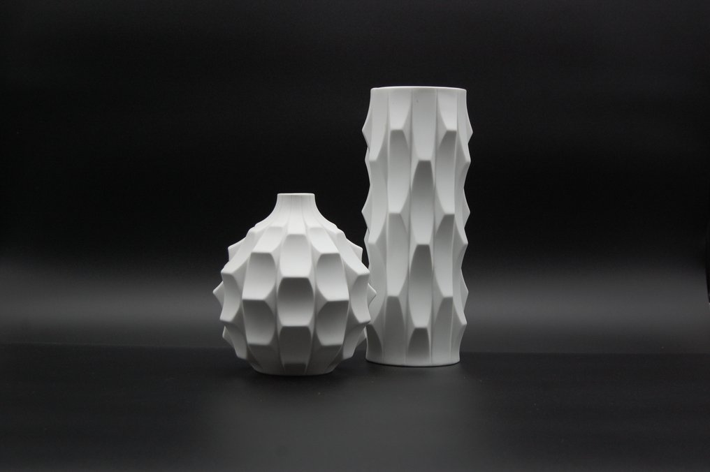 Hutschenreuther - Heinrich Fuchs - 花瓶 (2)  - 瓷器 - 古老的 #1.0