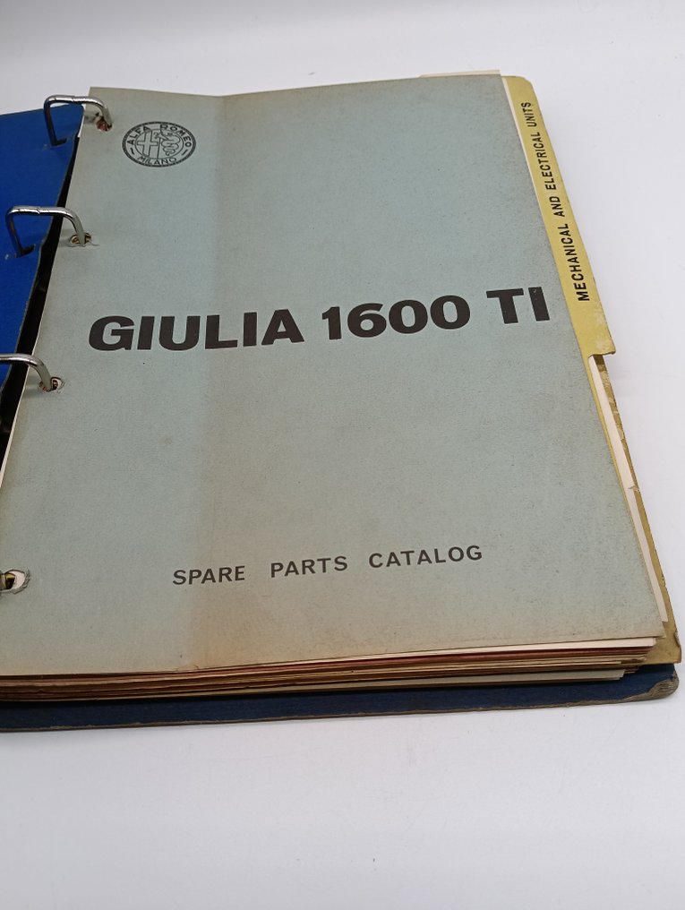 Κατάλογος Ανταλλακτικών - Alfa Romeo - Giulia 1600 TI - 1964 #1.0