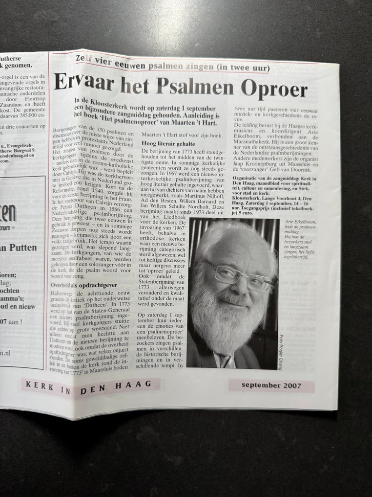 Maarten 't Hart - Het psalmenoproer - Der Psalmenstreit - plus curiosa - 2006-2007 #4.3