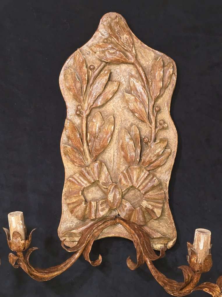 Wall sconce (4) - Wood - Important wood appliques #2.1