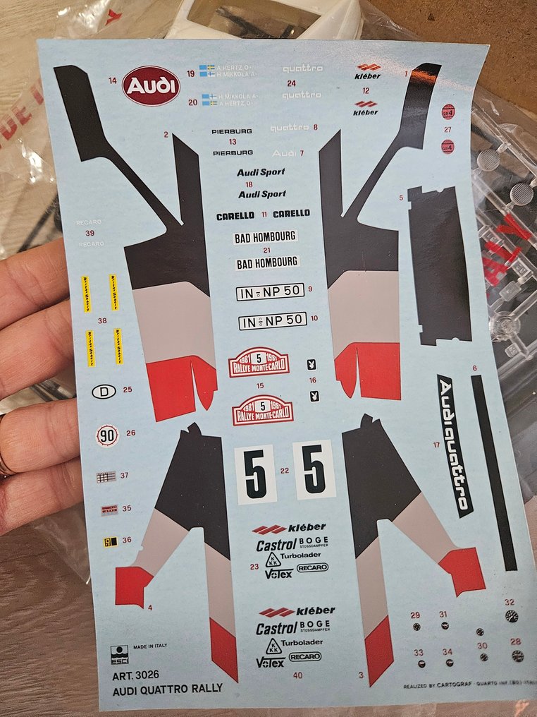 ESCI 1:24 - Model kit - Audi Quattro Rally #3.2