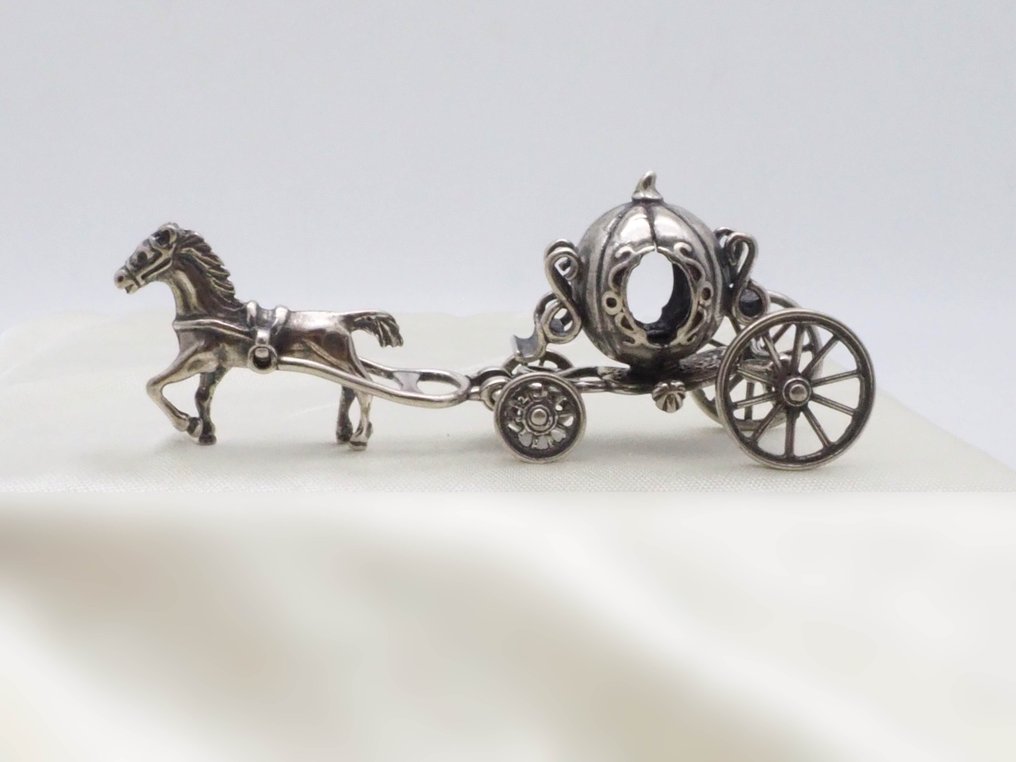 Miniature figur - Cocchio Cenerentola - .800 sølv #1.0