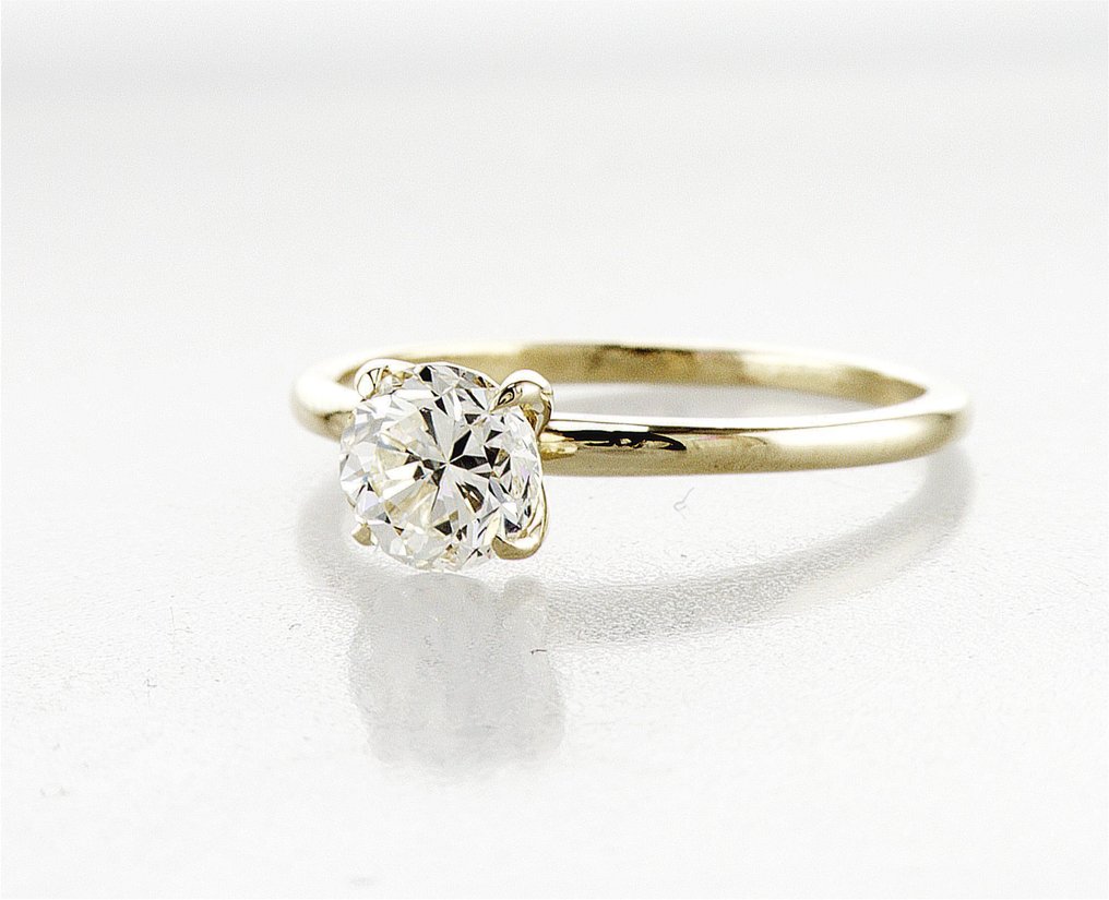 戒指 - 14 克拉 黃金 -  1.00ct. tw. 鉆石 (天然) - R00090 #2.1
