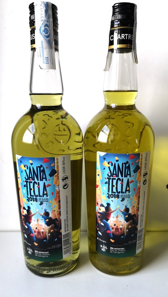 Chartreuse - Santa Tecla 2018 - Jaune/Yellow & Verte/Green  - 70cl - 2 bottles #1.0