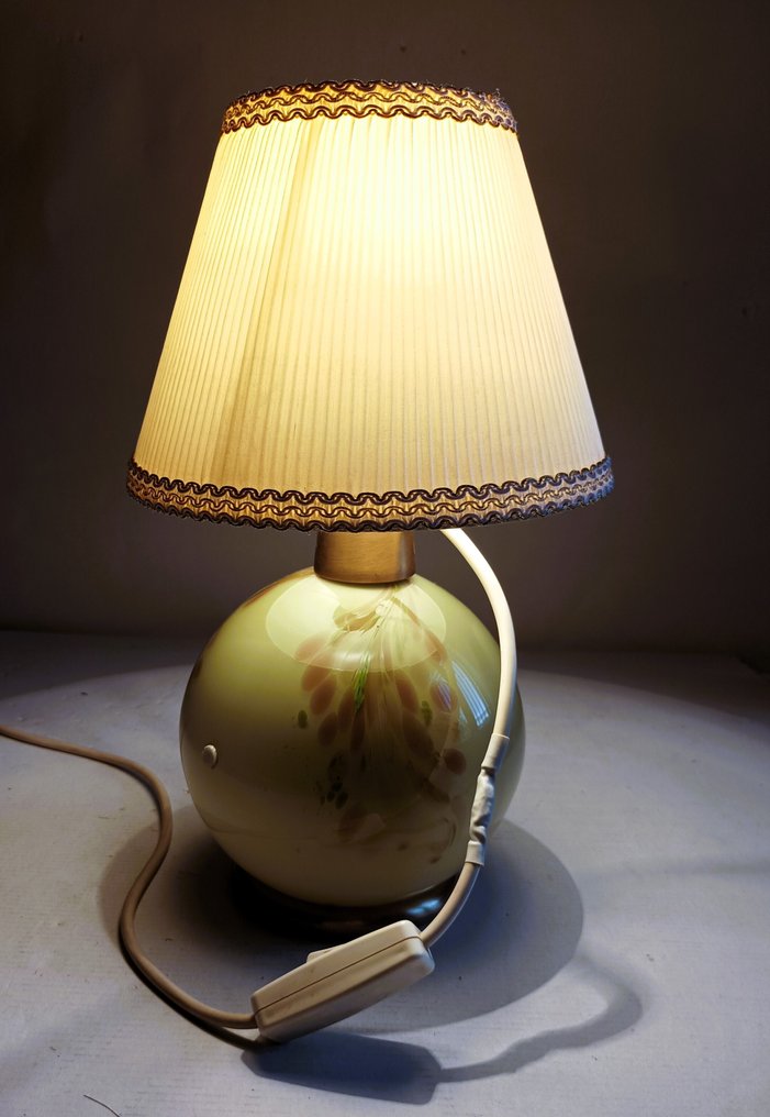 Bordlampe - Dobbelt Caquillo - Murano og messing. - Murrina #1.0