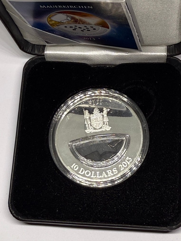 Fiji. 10 Dollars 2013 Meteoriten - Cosmic Fireballs - Austria Mauerkirchen 1768 (Zonder minimumprijs) #4.3