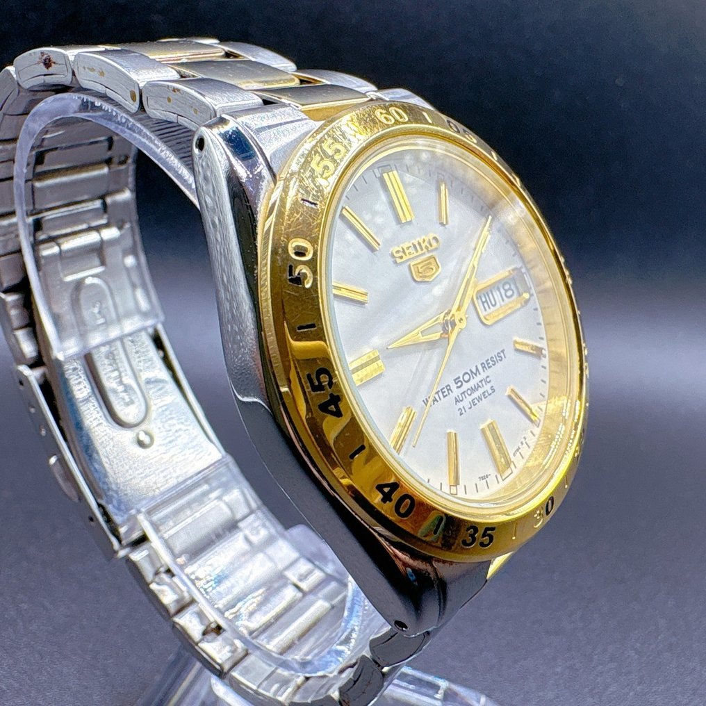 Seiko - Seiko 5 Automatic Day-Date - Nincs minimálár - 7S26-02T0 - Férfi - 1990-1999 #3.2