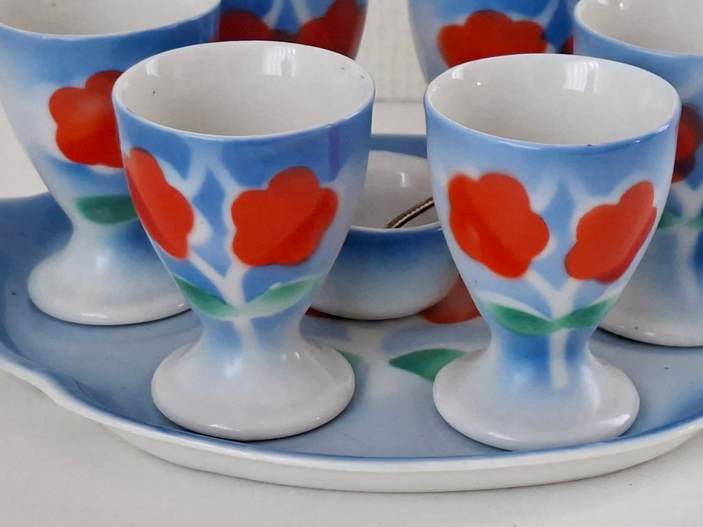 鸡蛋杯 (8) - 陶瓷 - Art Deco 鸡蛋架套装 #1.0