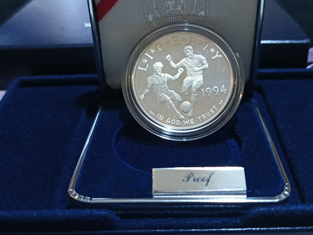 Verenigde Staten. 1 Dollar 1994" World Cup Usa" 1 Coin Silver Proof  (Zonder minimumprijs) #2.1