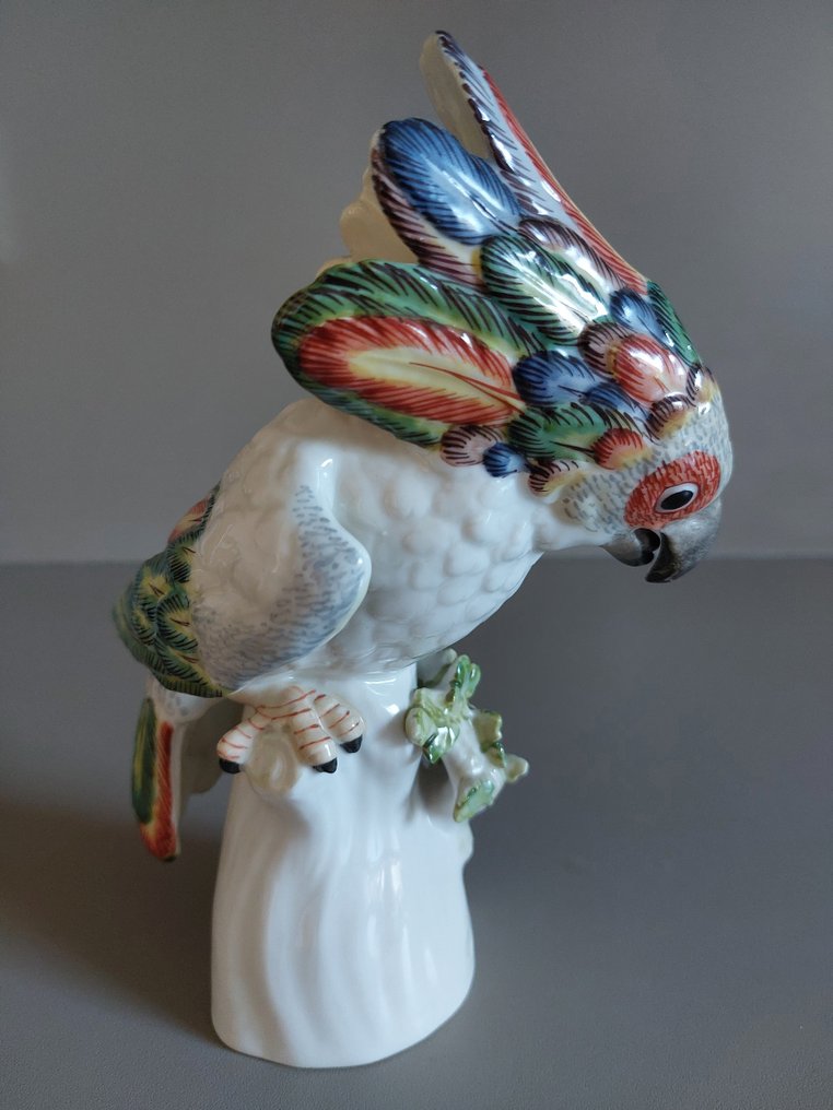 NYMPHENBURG - Γλυπτό, Kakadu - 19 cm - Πορσελάνη #1.0