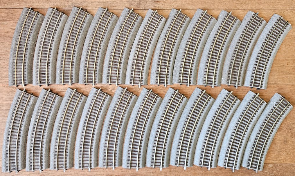 Roco H0 - 42510/42522/42512/42532 - Model train tracks (38) - 38-piece batch of RocoLine rails #1.0
