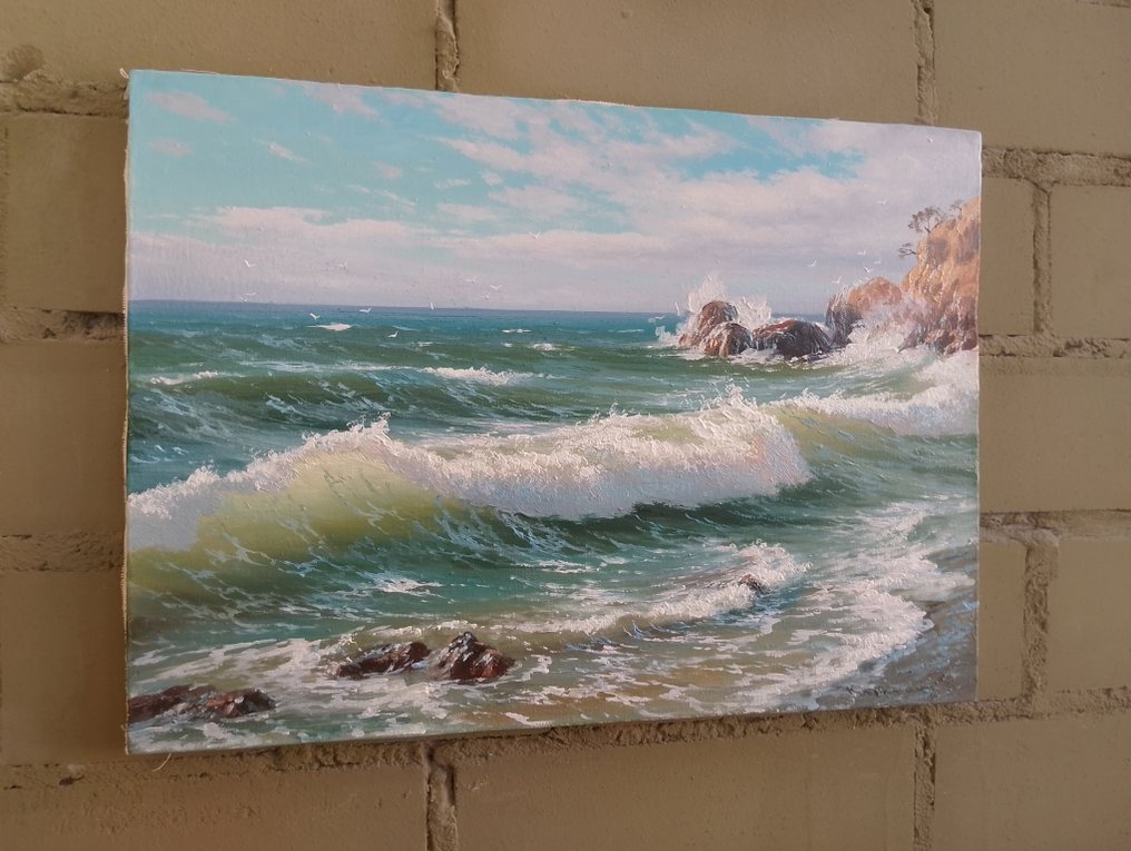 Vitalii Karpenko (1963) - Seascape with wave #3.2