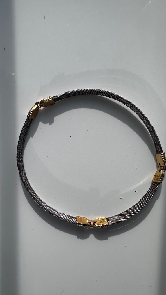 Fred - 贴颈项链 - 18K包金 钢, 黄金 -  0.00ct. tw. - Fred的钢/金色项链链条 #1.0