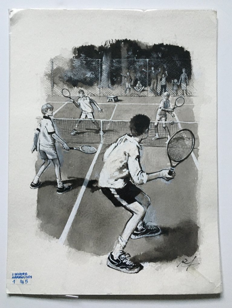 Follet, René - 1 Original drawing - Le chat tigre - L’affaire Marmouset - 1999 #1.0