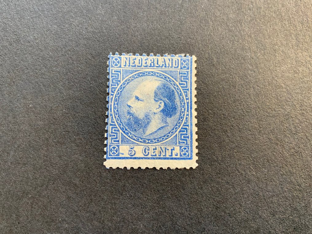 Nederland 1867/1867 - Nederland-kongen Willem III ubrukt med original lim - Nvph 7 ongebruikt #1.0