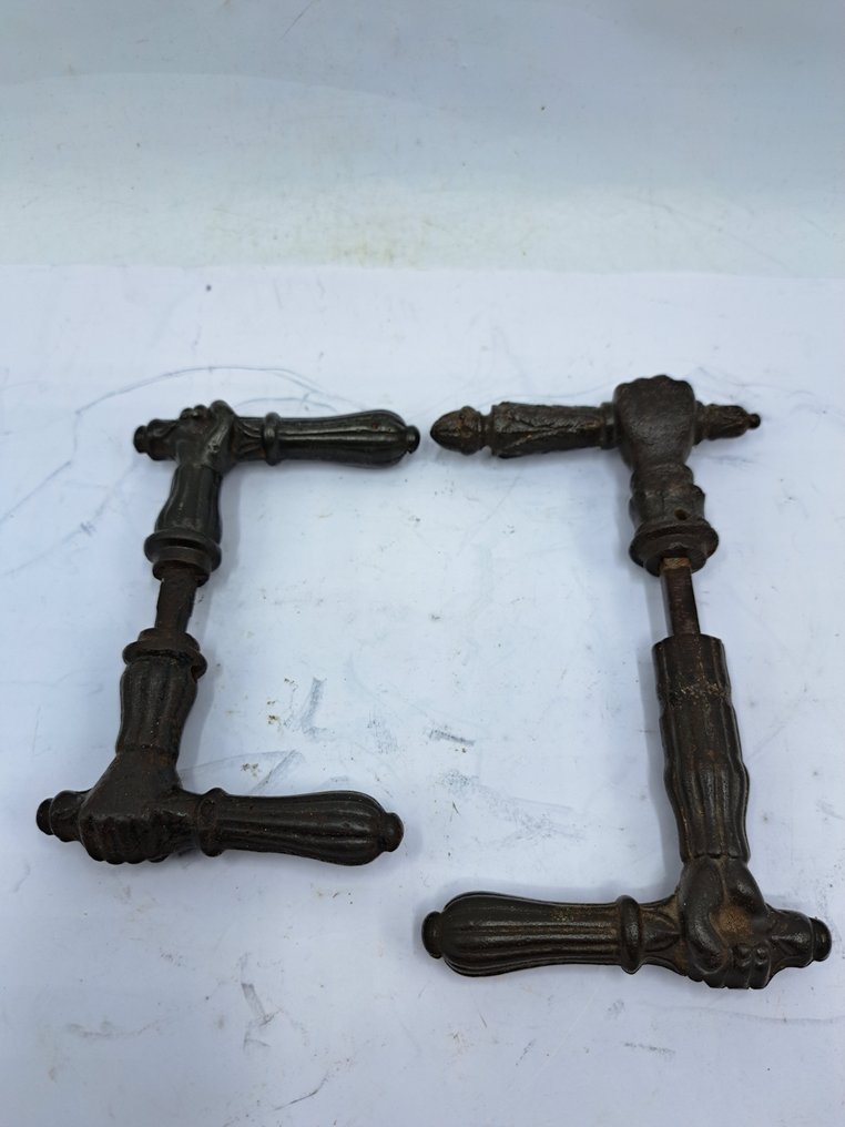 Antico Maniglia per porta - 1920-1930 - Due maniglie di porta antiche  #1.0