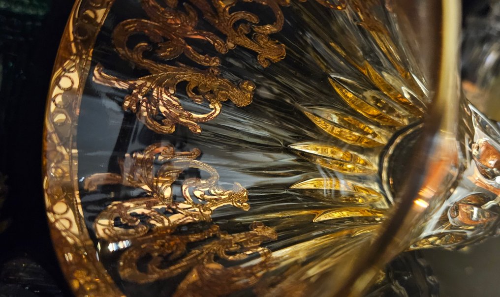 ISMIE LUX - Service à boisson (6) - Bijoux énormes et lourds, un long drink en or. - Cristal #3.2