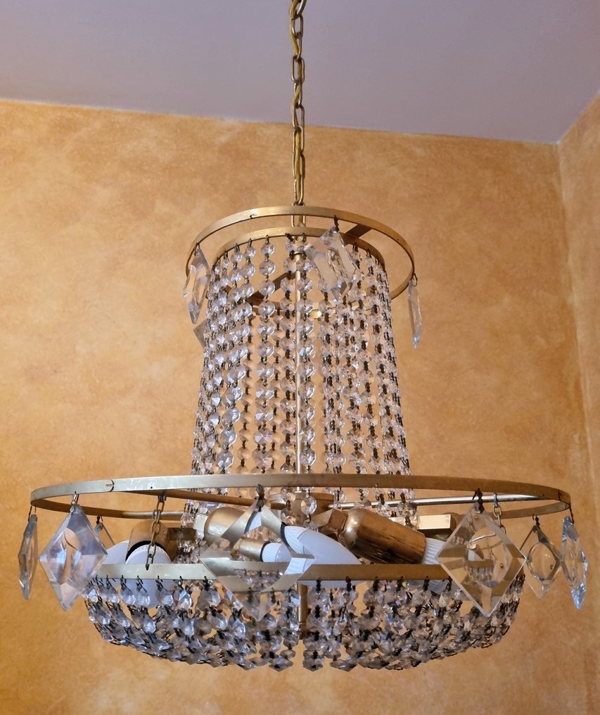 Kronleuchter - Messing, Kristall #3.2